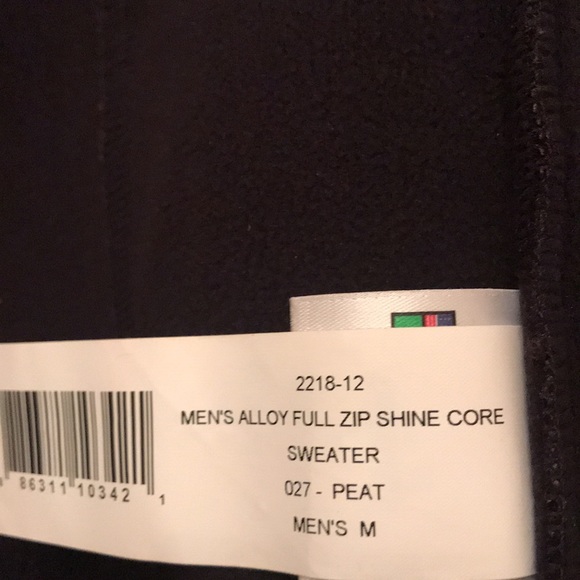 Spyder Men’s Alloy Full Zip Mid-weight Core Sweater- Peat- Med - Picture 8 of 12